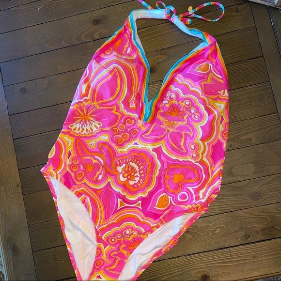 NWT Trina Turk Morning Sunrise one piece swimsuit size 20W - Picture 5 of 9